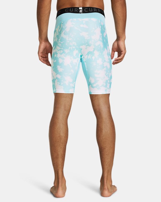 Men's Curry HeatGear® Printed Shorts in Blue image number 1